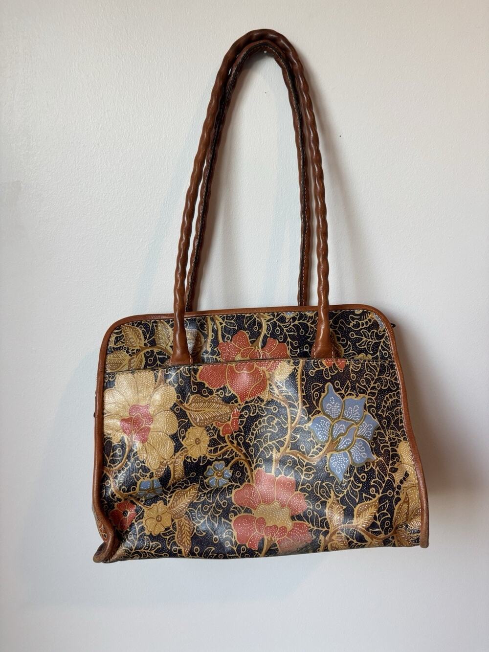 Patricia Nash Leather Floral Shoulder Purse Bag